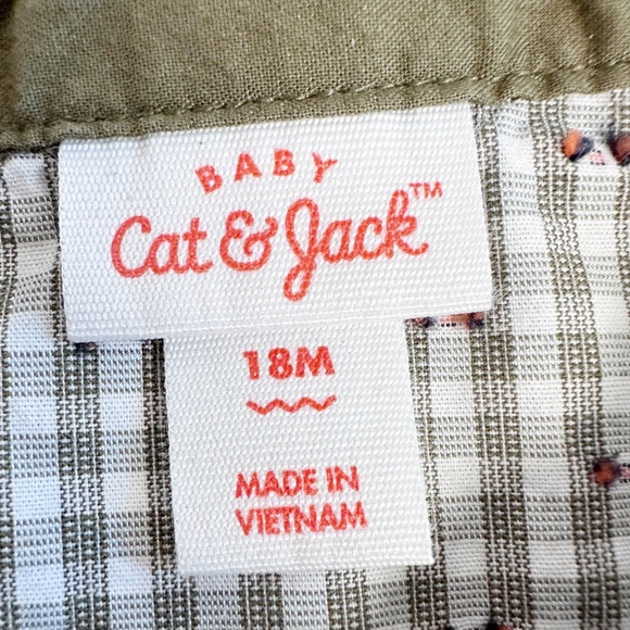 Cat and Jack button down shirt roll sleeve 18 months - Picture 4 of 4